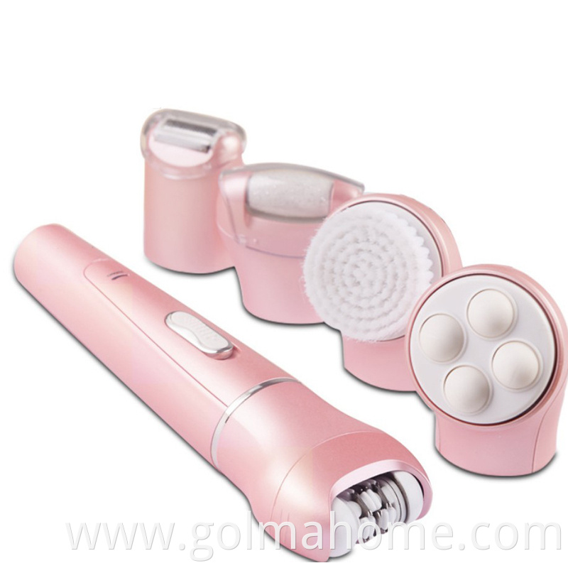 Electric Epilator Rechargeable Lady Shaver Bikini 5 in 1 Hair Removal Skin Care Hair Trimmer Women Waterproof Facial Painless